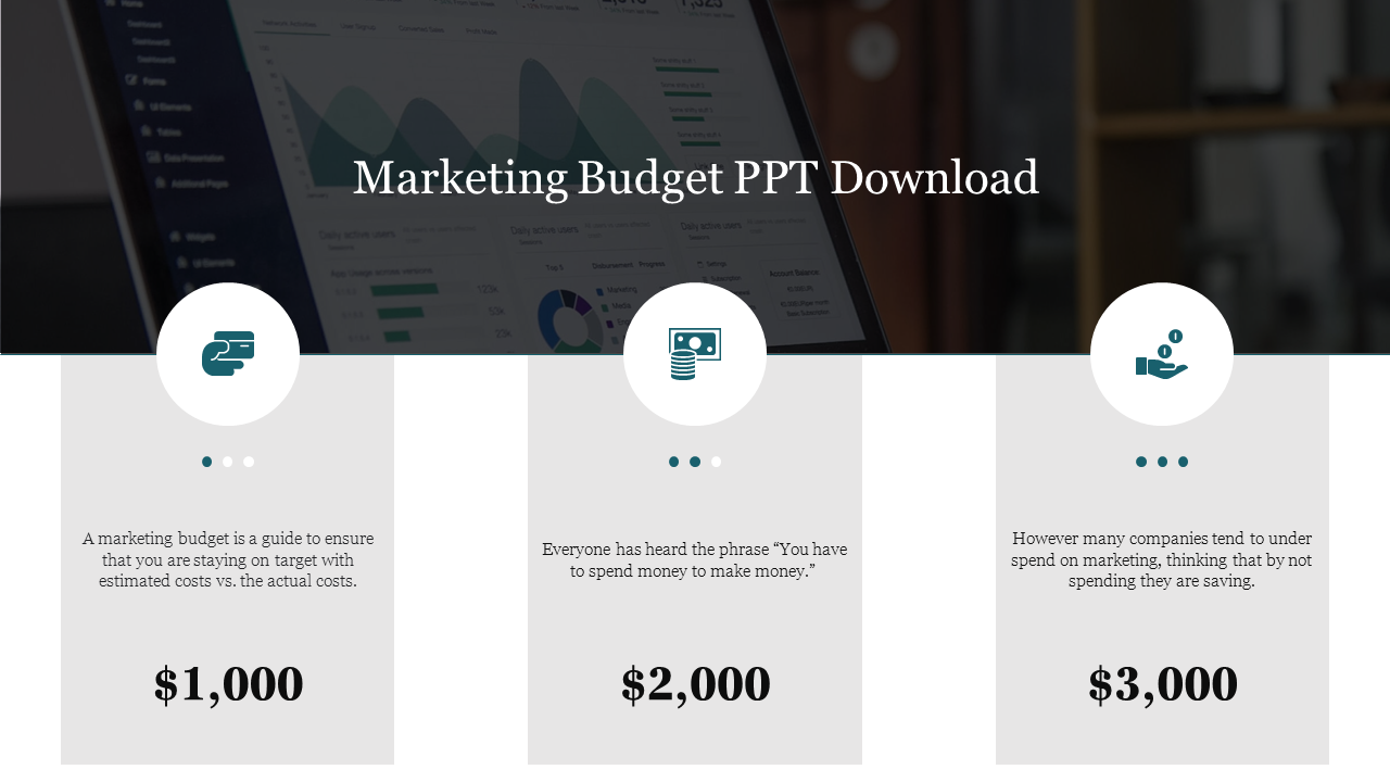 Inspire everyone with Marketing Budget PPT Download